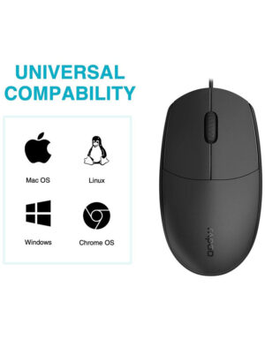 Rapoo N100 Wired Optical Mouse [Black]-1