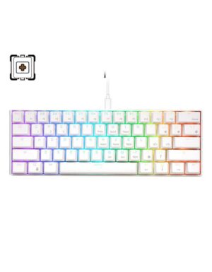 RK-Royal-Kludge-RK61-Tri-Mode-Compact-61-Keys-Mechanical-Keyboard---White-Brown