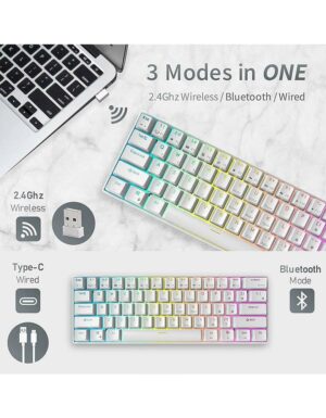 RK-Royal-Kludge-RK61-Tri-Mode-Compact-61-Keys-Mechanical-Keyboard---White1