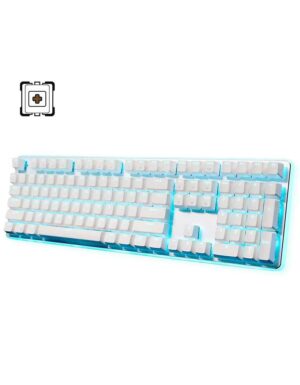 RK-Royal-Kludge-RK918-Wired-RGB-Mechanical-Gaming-Keyboard---White-[Brown]
