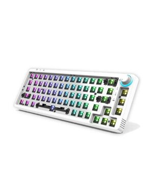 TM680-Wireless-DIY-Kit-Hotswappable-Mechanical-Keyboard-with-Knob-[White]