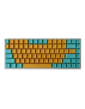 84-Keys-PBT-Double-Shot-Keycaps-Turquoise-Yellow