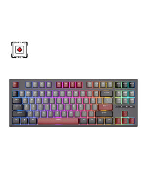Royal-Kludge-RK-R87-Wired-TKL-RGB-Hot-Swappable-Gaming-Keyboard-Black---Red