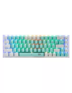 Redragon-Castor-Pro-K631-RGB-Wireless-Mechanical-Gaming-Keyboard-[White-Green]