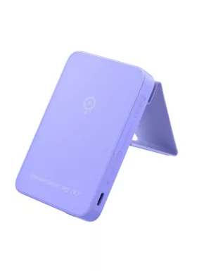 Momax-Q.Mag-Power-9-5000mAh-Magnetic-Wireless-Charging-Power-Bank-with-Stand-(IP10)---Purple
