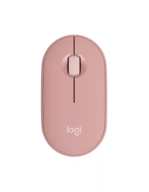 Logitech-Pebble-Mouse-2-M350S-Slim-Compact-Bluetooth-Mouse-with-Customizable-Button---Tonal-Rose